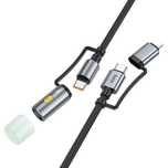 Kabel All-in-one USB C / Lightning do USB C / LED Light Hoco PD 3A 60W