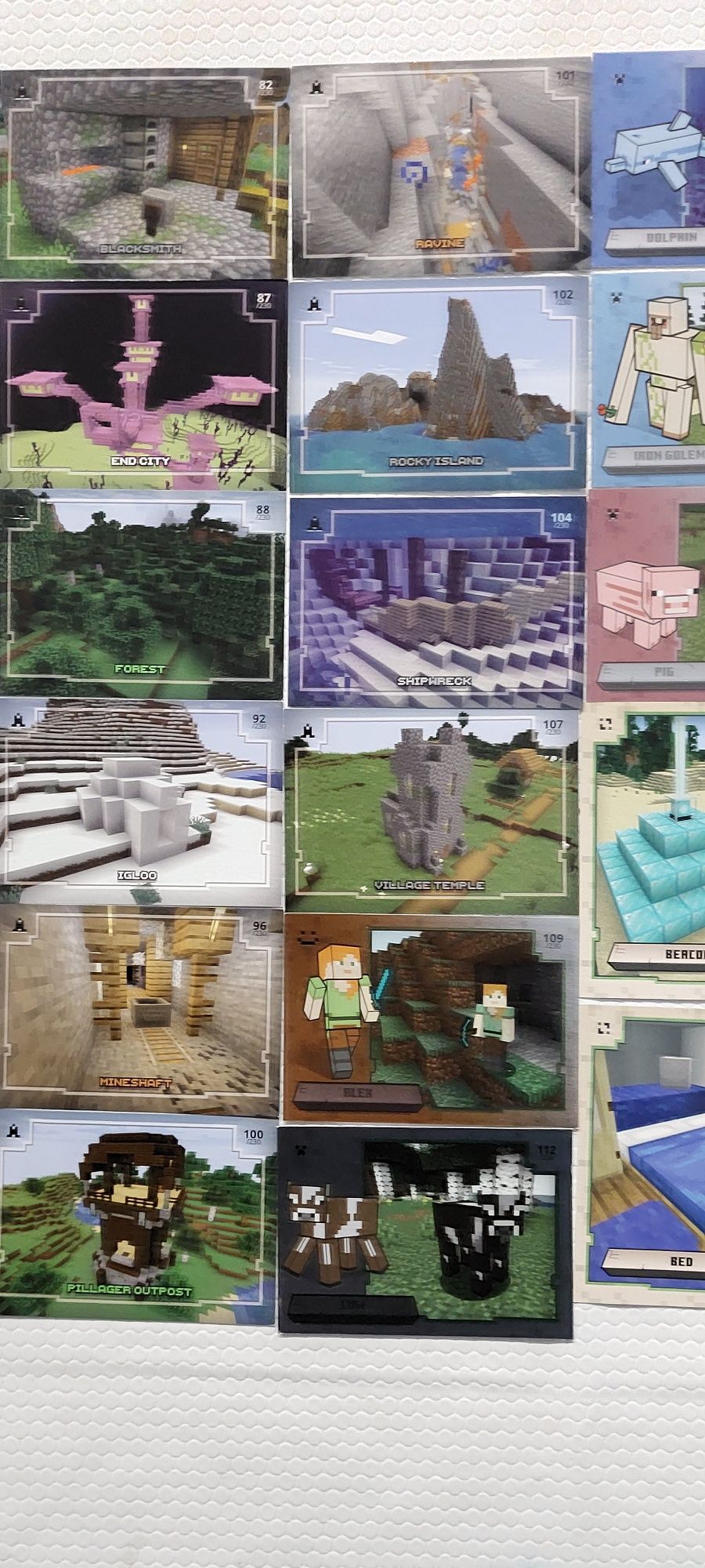 Cartas Minecraft + Capa Arquivadora com 80 Cartas Novas