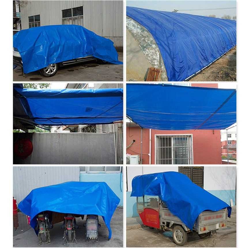 Plandeka NIEBIESKA 4x4m Wzmacniana Okryciowa oczka  75g/m2