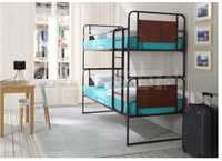 łóżko piętrowe metalowe rozkładane 90x200 cm