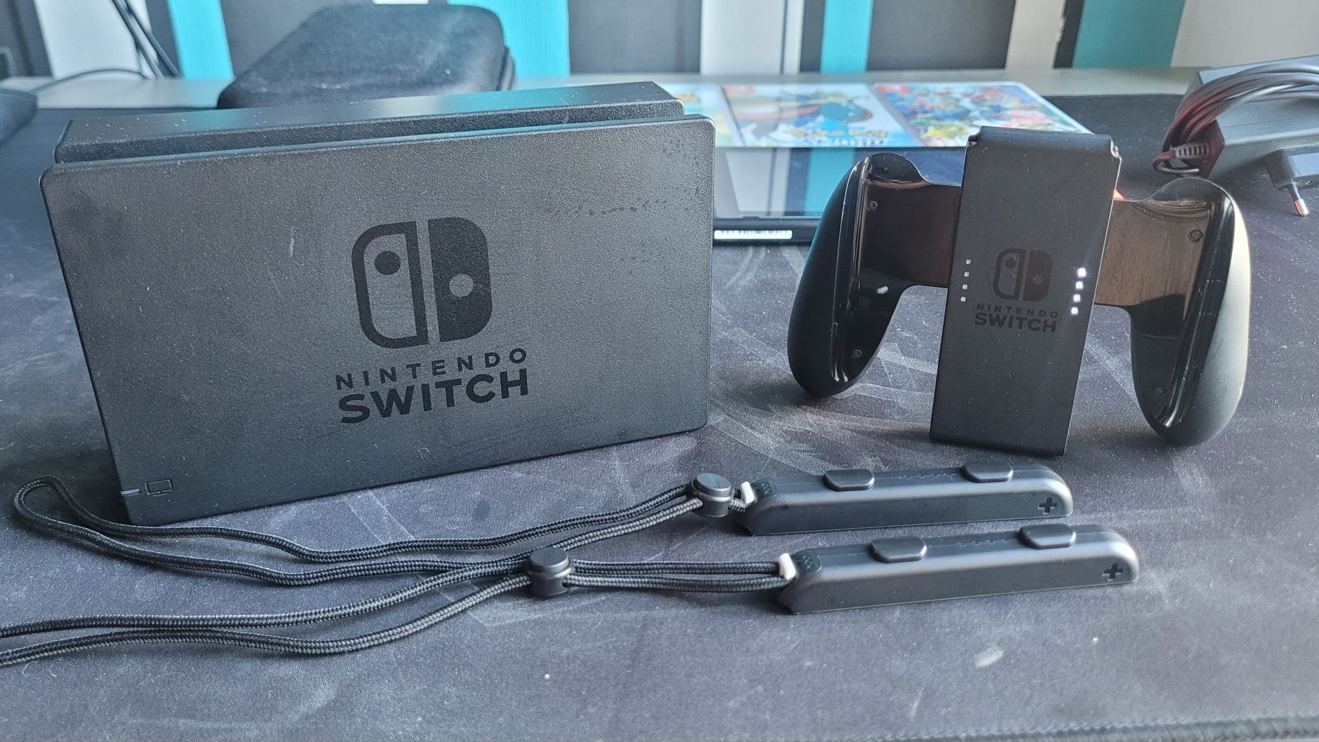 Nintendo Switch v2 || 3 gry || etui