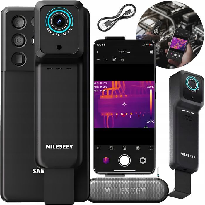 Kamera Termowizyjna 256x192 Android Iphone Ios App 25hz -20 Do 550C