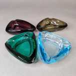 Zestaw popielniczek brydżowych - Bohemian Glass - w oryg.pudełku