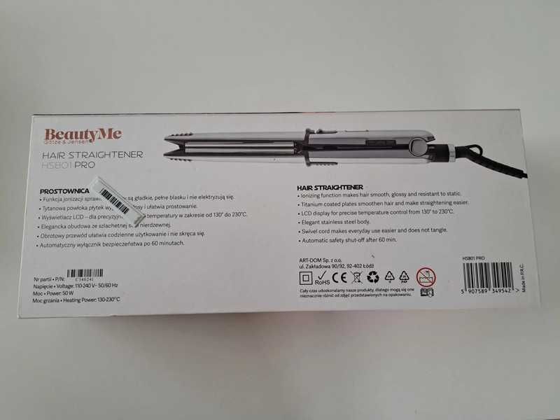 Nowa prostownica do włosów BeautyME HS801 Pro