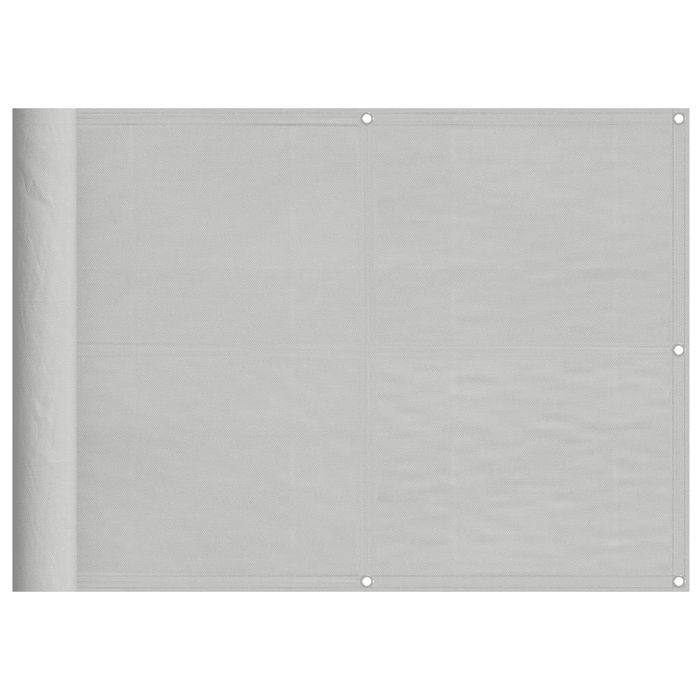 vidaXL Parawan balkonowy, jasnoszary, 75x800 cm 100% poliester Oxford