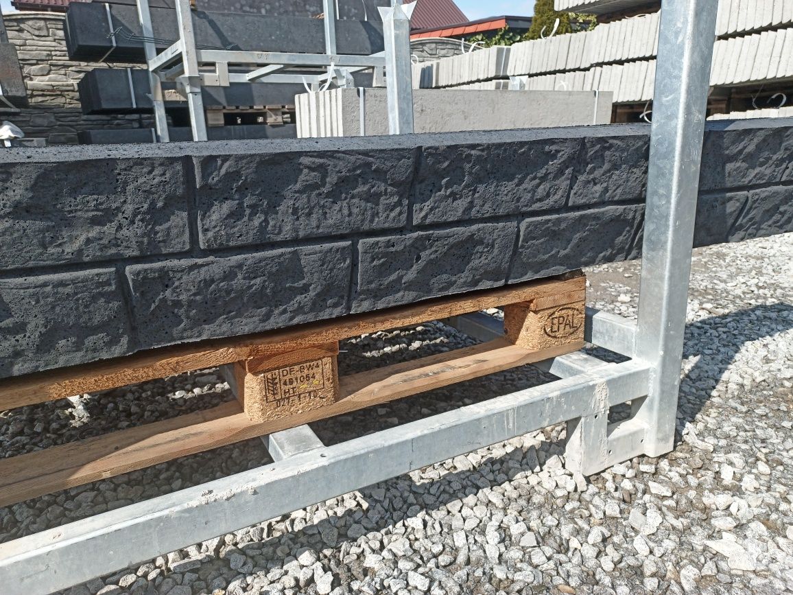 Ogrodzenia betonowe grafitowe, podmurówka betonowa barwiona