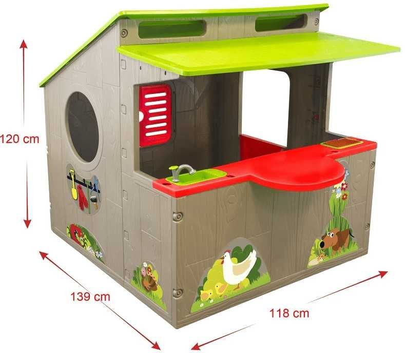 Domek dla dzieci Kiosk 139×118 cm plastikowy