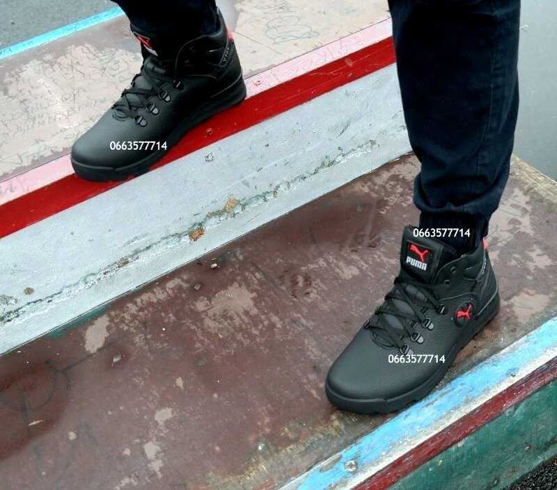 Чоловічі зимові черевики натуральна шкіра Ботинки мужские зимние кожа