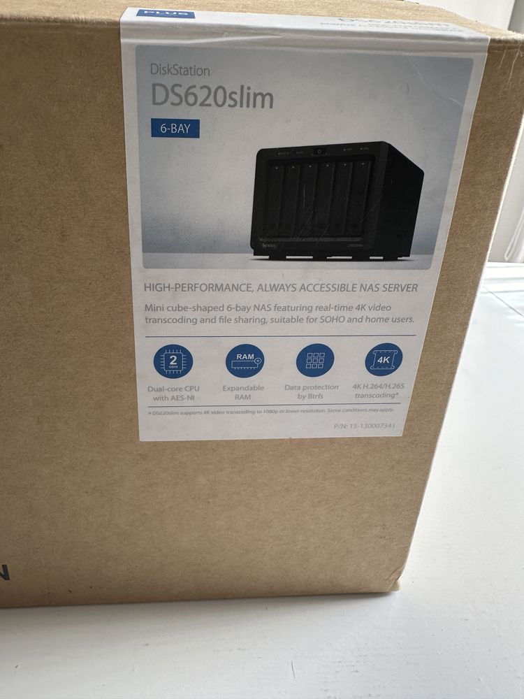 Synology Ds620slim z rozszerzoną pamiecią -j. nowy