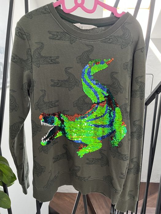 140 bluza h&m cekiny krokodyl