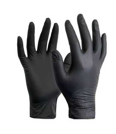 Rękawiczki nitrylowe CZARNE  100 sztuk rozmiar M