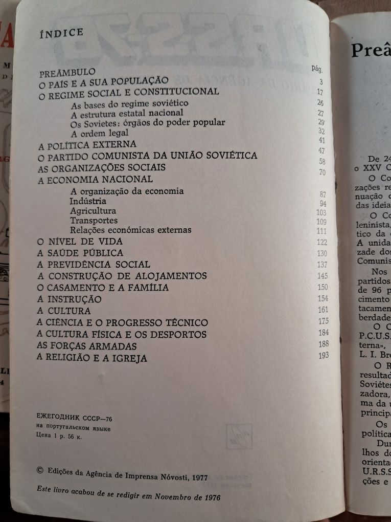 Livro URSS 76 antigo