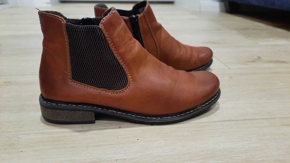 Brązowe botki Riekier