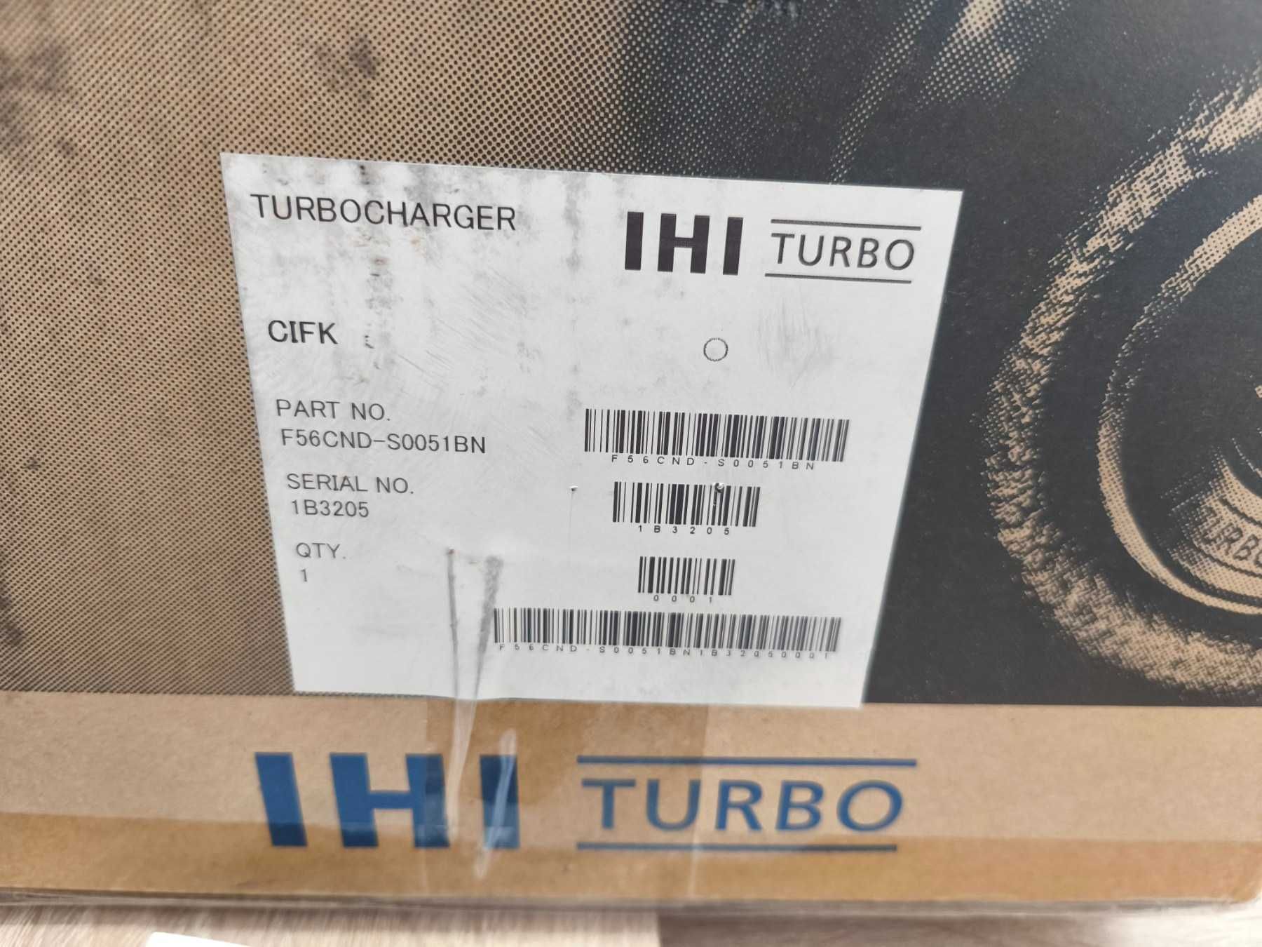 Нова турбіна CIFK для екскаватора JCB та  ISUZU Various 4HK1 188КС