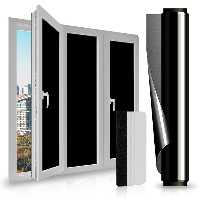 Folia Okienna Zaciemniająca Samoprzylepna 90x200 Prywatność Ochrona UV