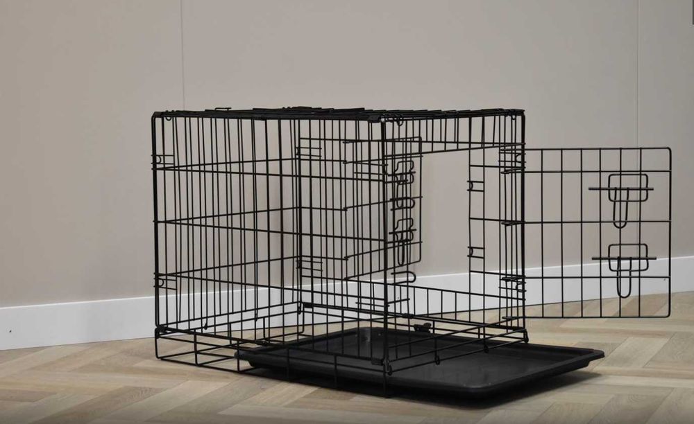 Klatka dla psa NOWA kennelowa zamykana składana z 2 wejściami 63CM