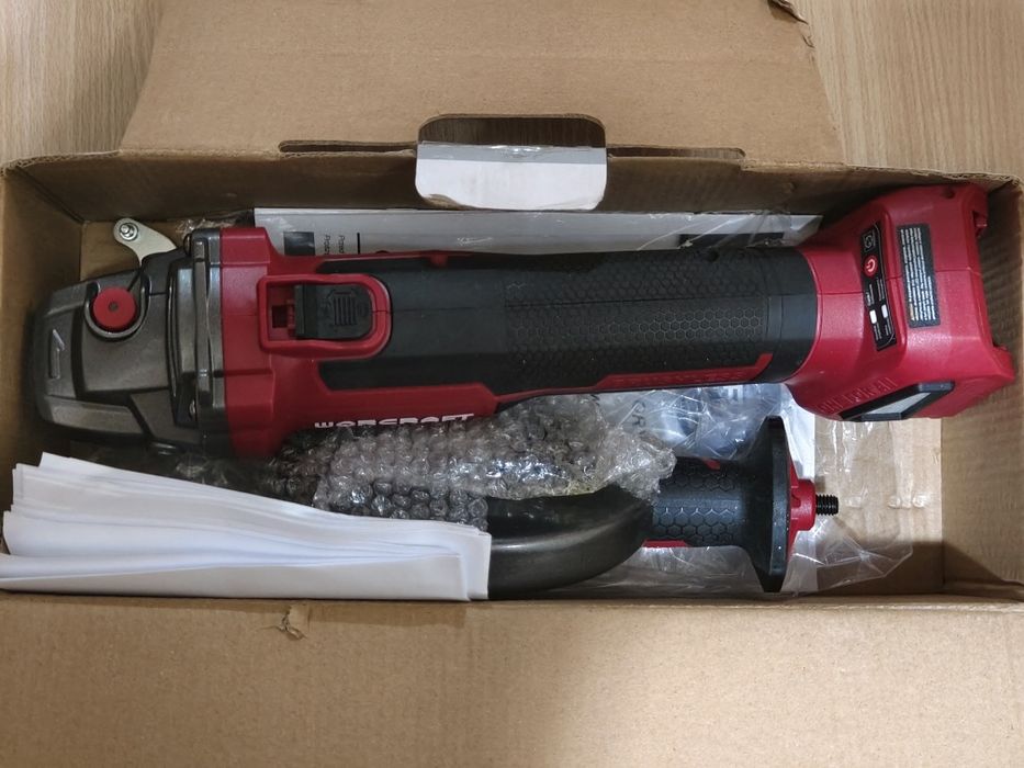 Worcraft szlifierka kątowa akumulatorowa 20v reg.  obrotów