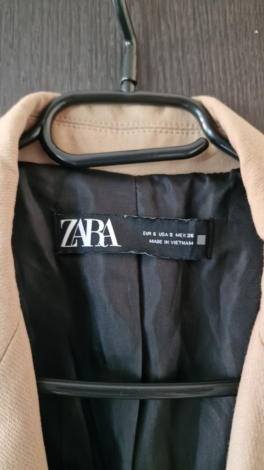 Marynarka damska beżowa Zara 36 S krój oversize klasyczna