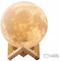 Lampka nocna świecący księżyc 3D moon light średnica kuli 8 cm