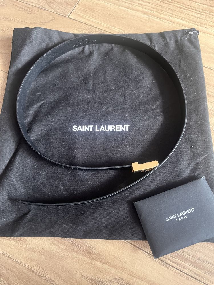 Pasek skórzany Saint Laurent r. S 85 cm