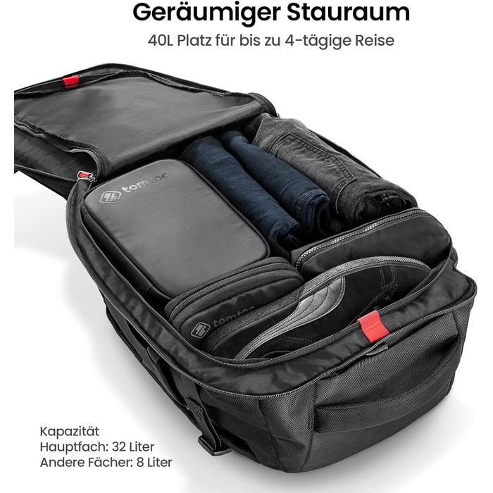 Рюкзак для ноутбука Tomtoc Navigator-T66 40 л Black (T66M1D1)