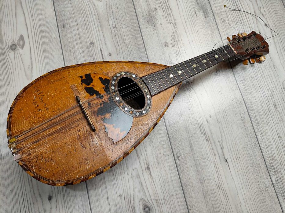 Mandolina La Stella Włoska mandolina instrument strunowy stary