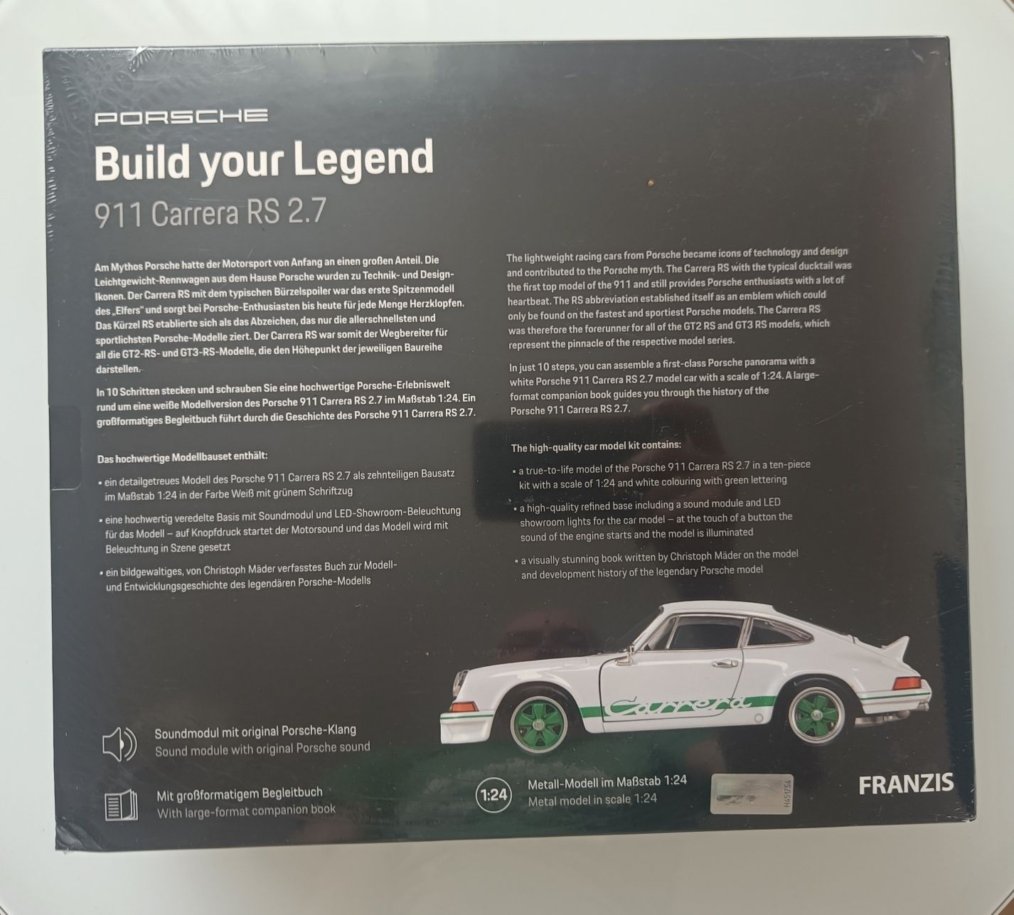 Model Porsche 911 Carrera RS Build your Legend 1:24