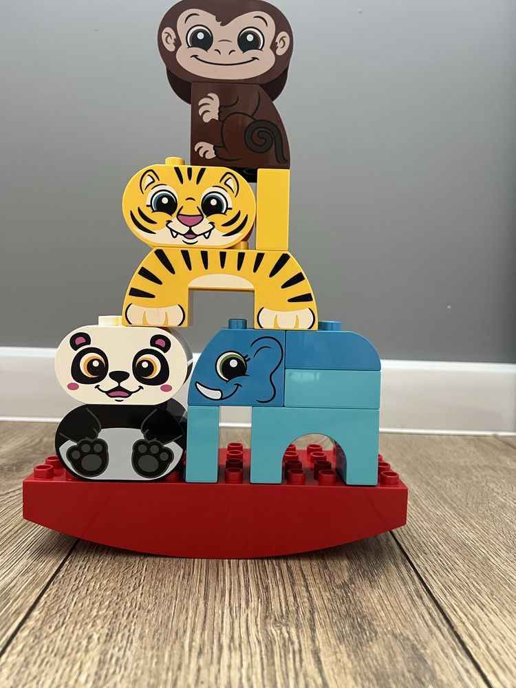 Klocki lego duplo slon tygrys malpa panda