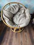 Fotel rattan obrotowy
