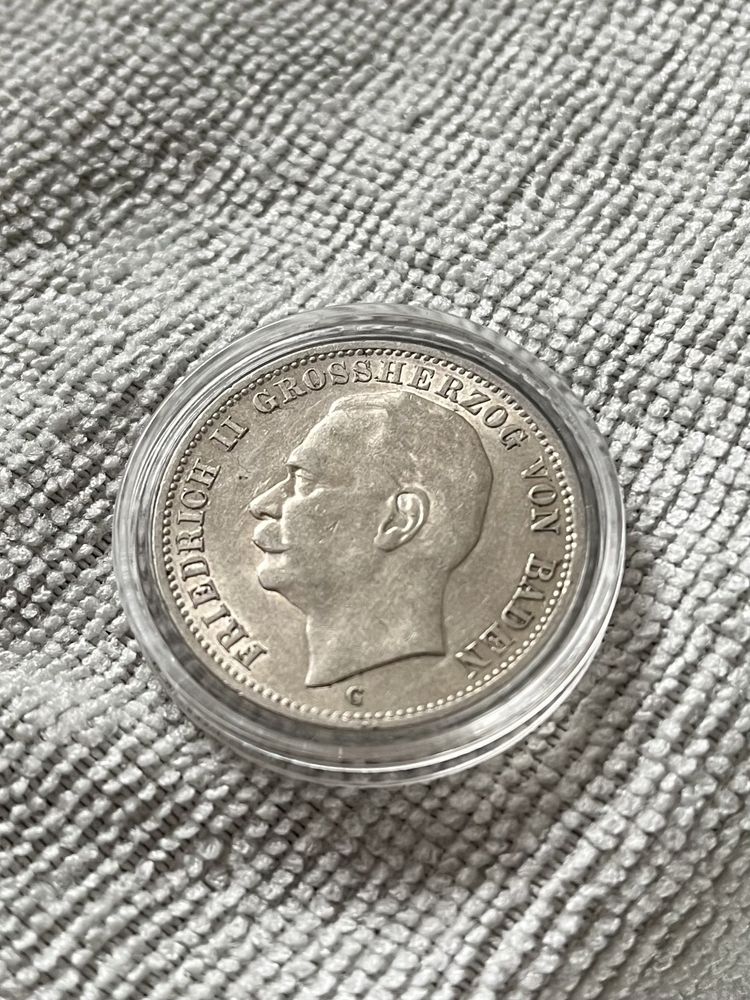 3 Marki 1910 G Moneta srebrna cesarstwo niemieckie