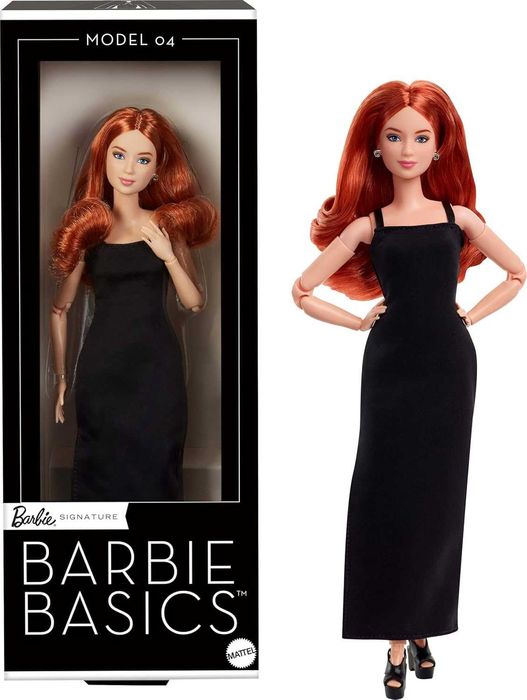 Barbie Basics Model 04 Modowa lalka kolekcjonerska z rudymi włosami