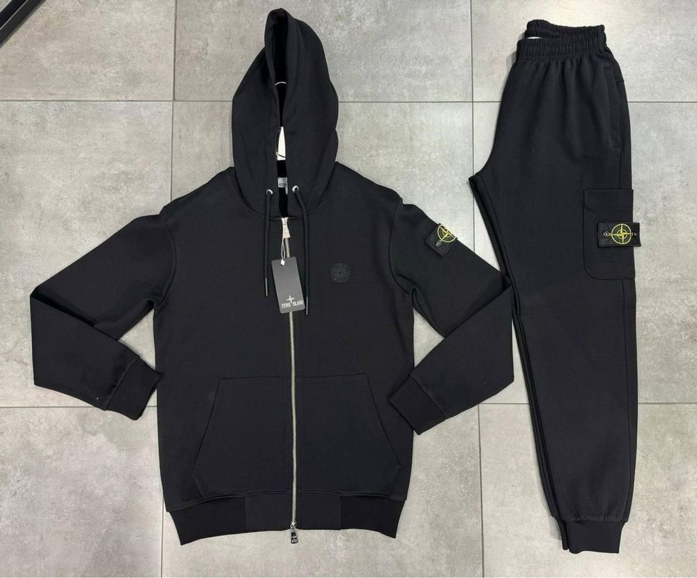 New! Чорний спортивний костюм чоловічий Stone Island S M L