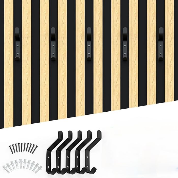 Haczyki wieszaki ścienne na płaszcze do paneli ściennych 5szt O807