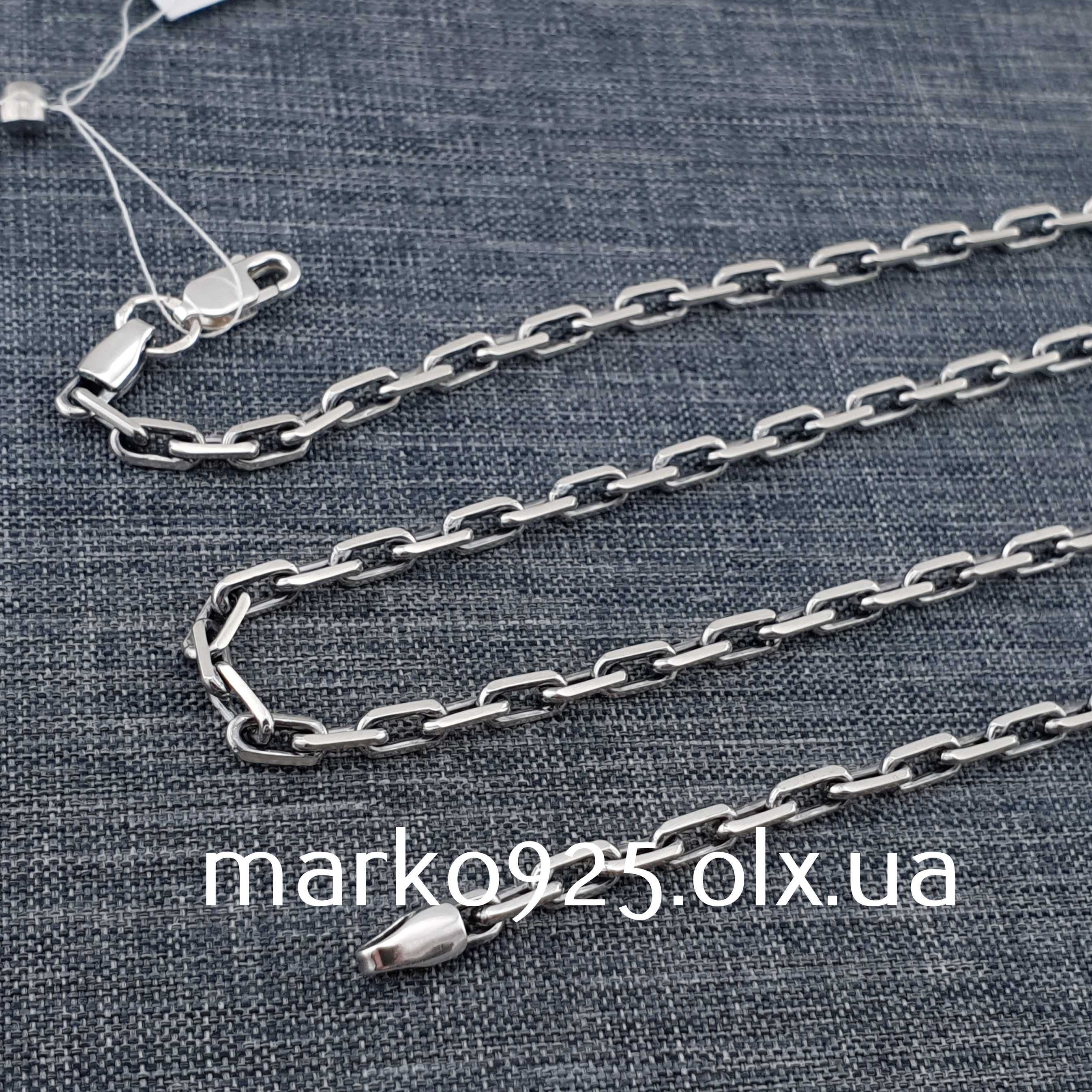 Серебряная цепочка якорное плетение Чоловічий ланцюг якір срібло 925