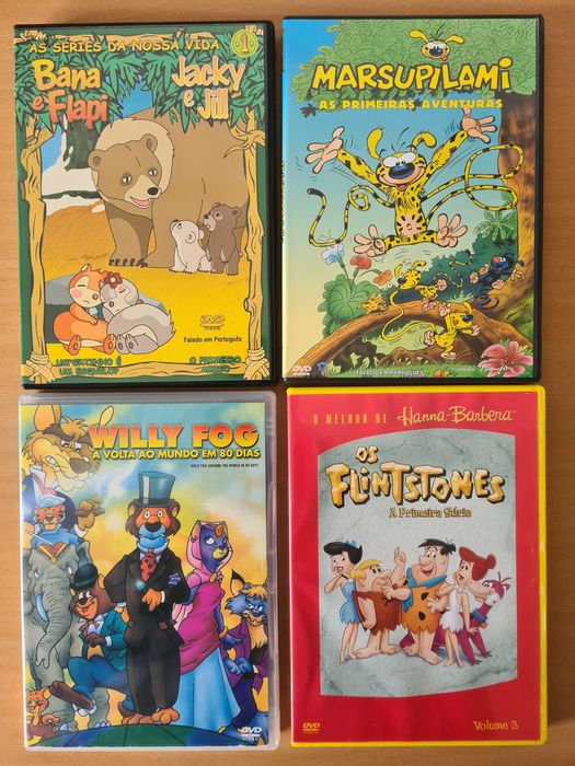 4 DVDs de famosas séries infantis da TV