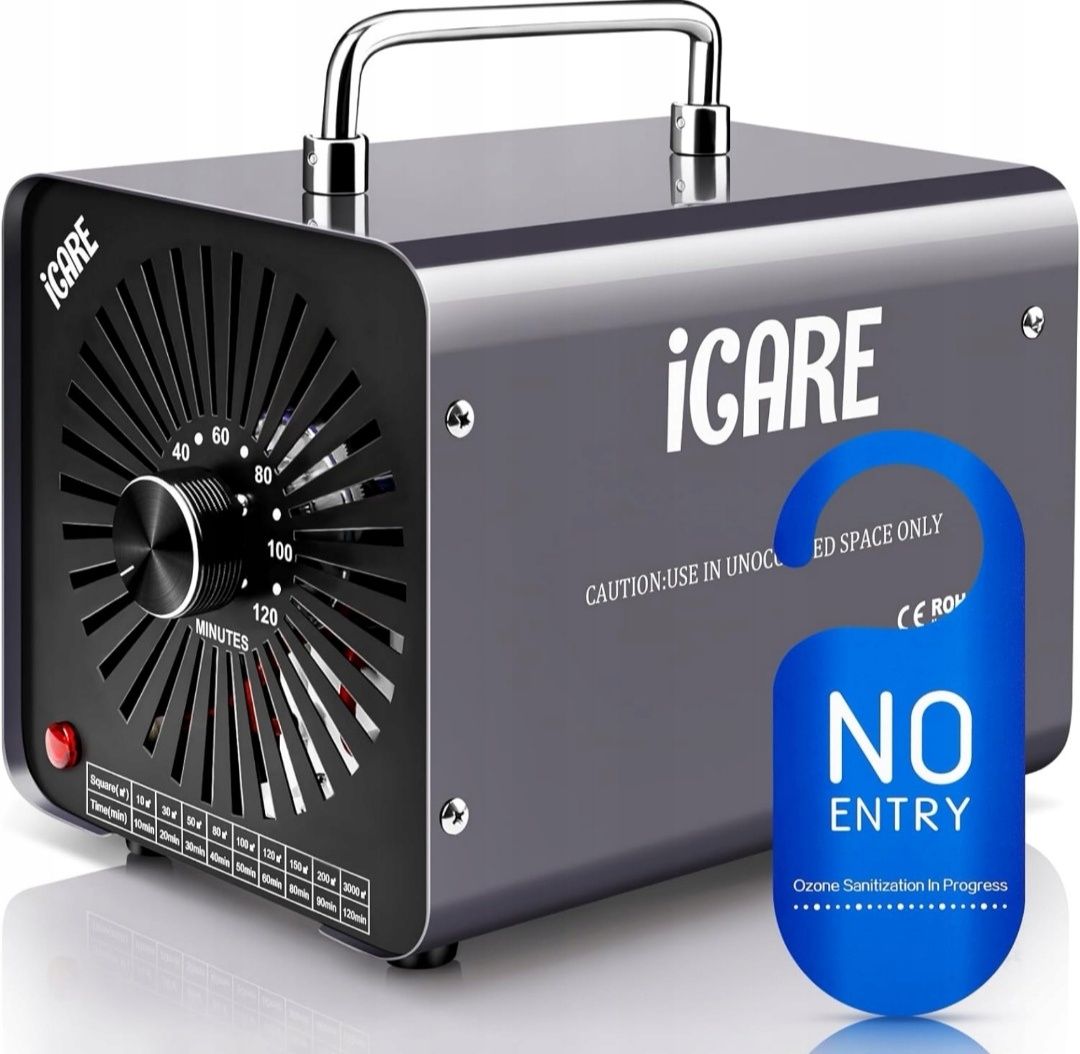 Generator ozonu ICARE 30000 Mg/h, 45W, 45 dB, 16,3 x 21,5 x 16 cm, sza