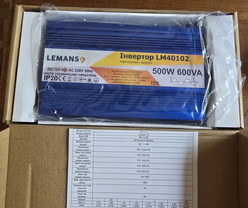Инвертер Lemanso 40102