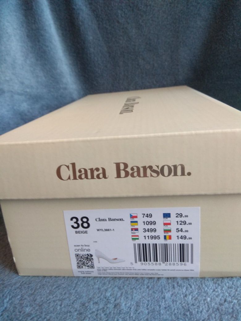 Buty damskie szpilki rozmiar 38 Clara Barson