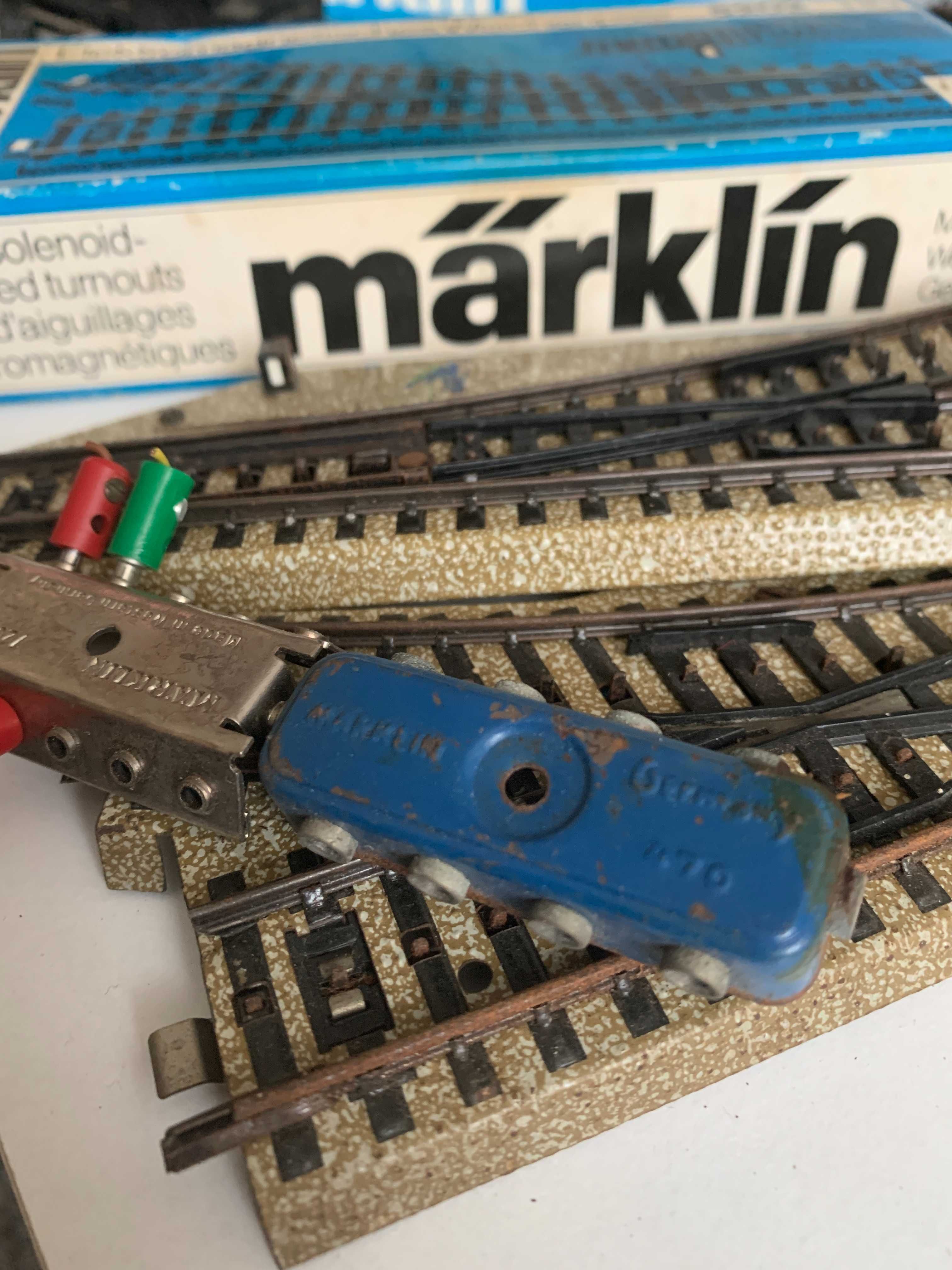Marklin para zwrotnic kolejowych + tory