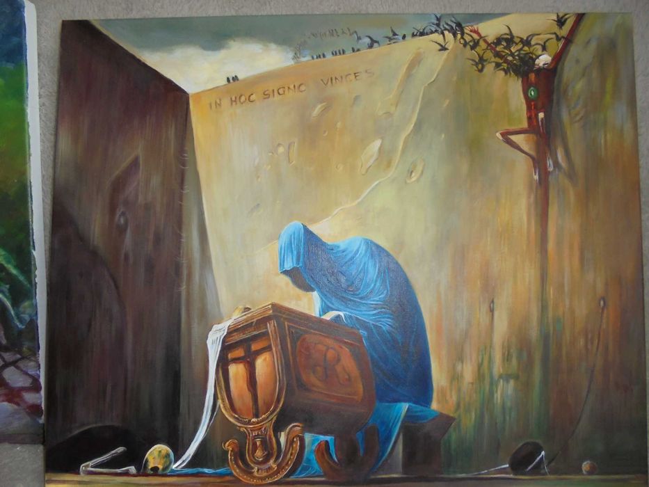 Interpretacja obrazu Z. Beksińskiego – olej na płótnie 60 × 50 cm