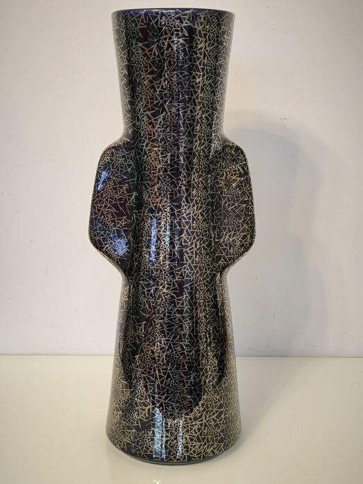 Wazon Pruszków PRL skrzydlak Kobaltowy