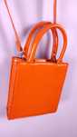 Mango mini torebka lakierowana pomarańczowa listonoszka crossbody