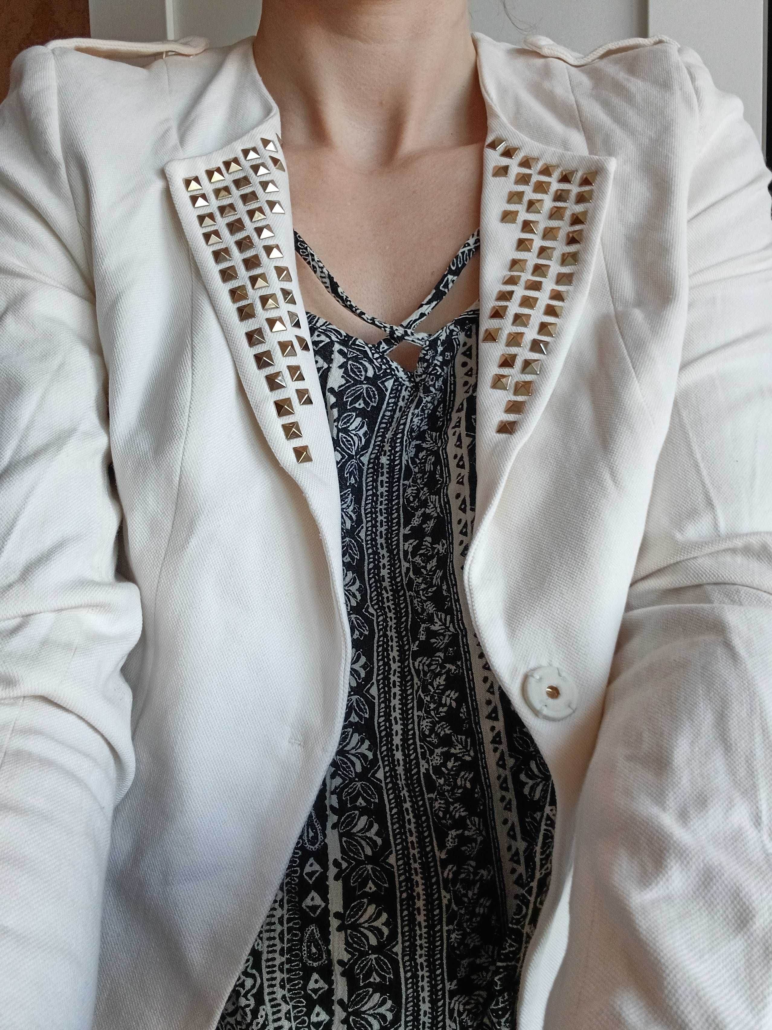 Marynarka h&m śmietankowa/ecru xs