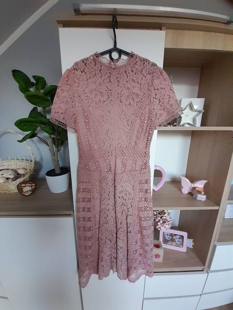 Sukienka Koronkowa Reserved  różowa 36 S