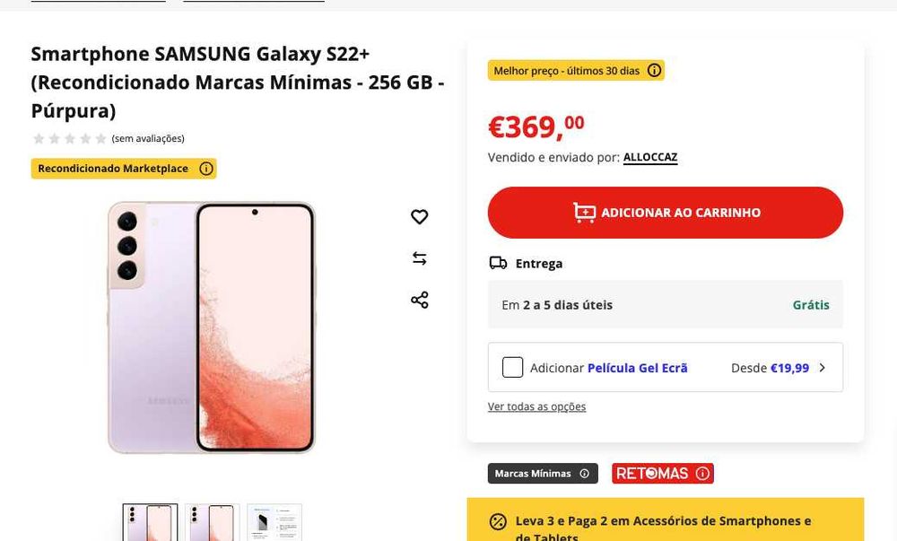 samsung galaxy s22 PLUS 256GB gold rose