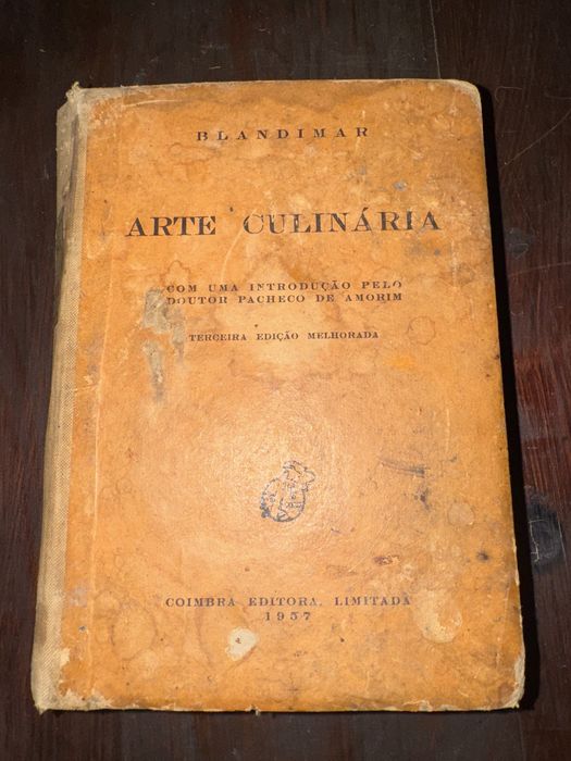 Livro antigo de culinária blandimar arte Culinária