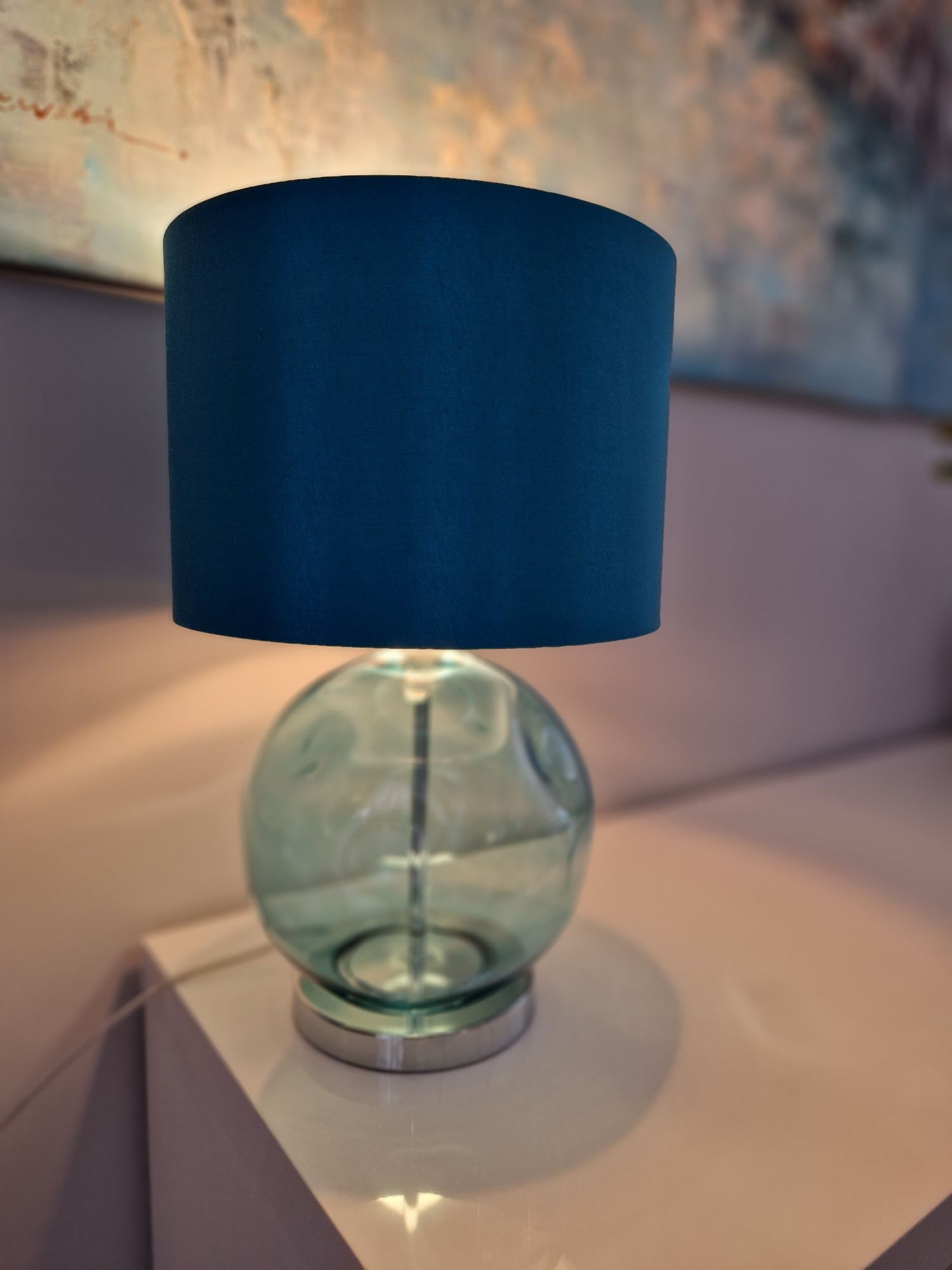 Lampa stołowa Lampka nocna turkusowa