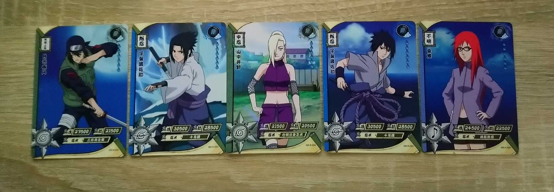 5 Boosterów z Kartami Naruto Tier 1 Wave 2