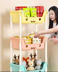 Полка органайзер стеллаж  для игрушек передвижной и  ванных предметов