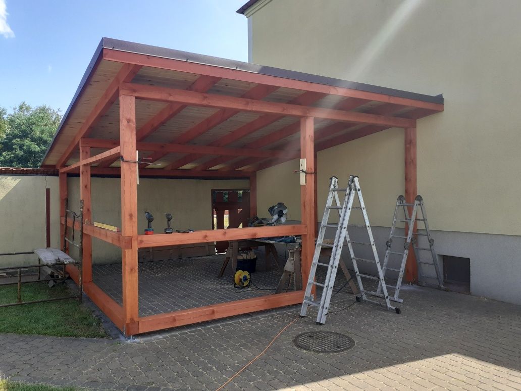 Wiaty altany zabudowy tarasów